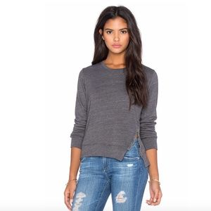 Sundry Side Zip Pullover in Dark Grey